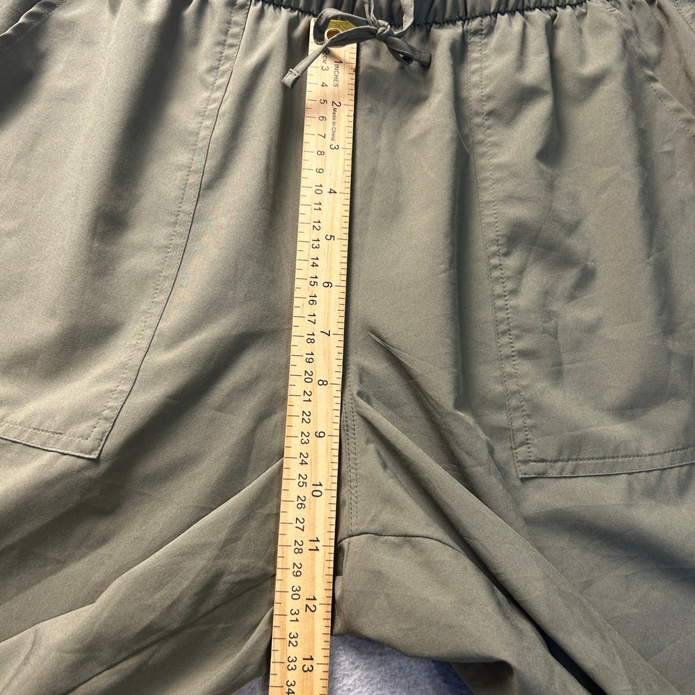 Old Navy Athletic Hiking Pants StretchTech Womens Large Olive Green Cropped - Picture 6 of 11